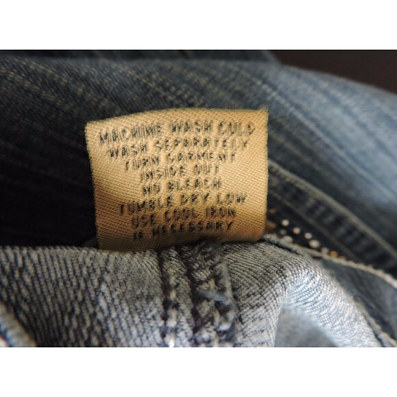 Neeso Jeans Denim Skirt Straight 34" Long Modest 15/16 Beaded Back Pockets EUC - Picture 11 of 11